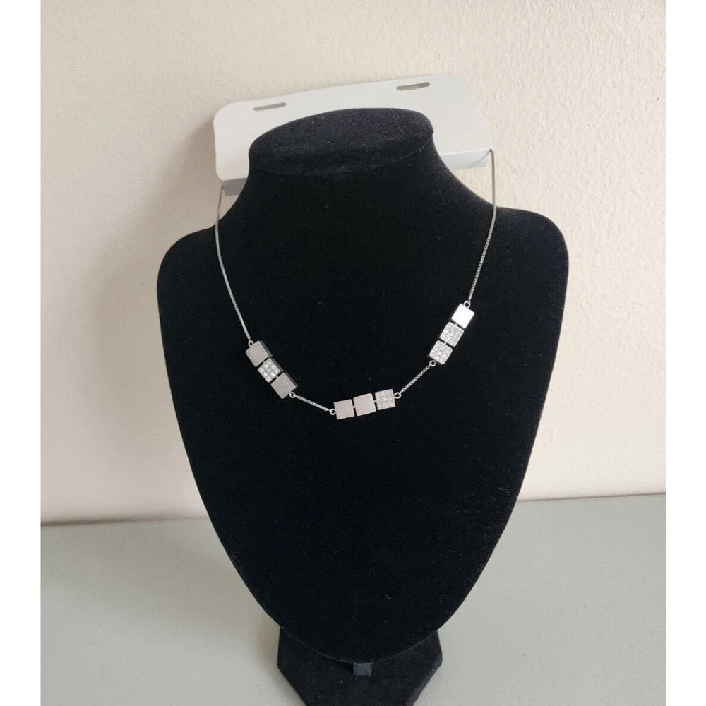 NWT Swarovski Crystallized 5577710 Necklace Cube